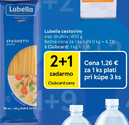 Lubella cestoviny, viac druhov