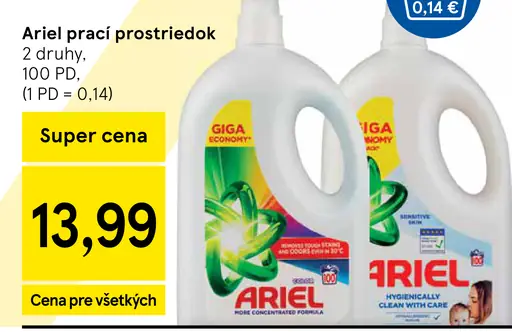 Ariel prací prostriedok