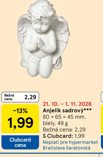 Anjelik sadrový, biely