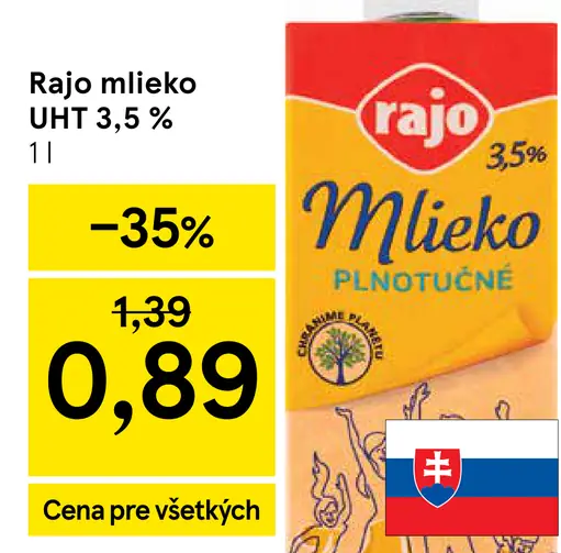 Rajo Brejky Trvanlivé mlieko plnotučné 3,5 %
