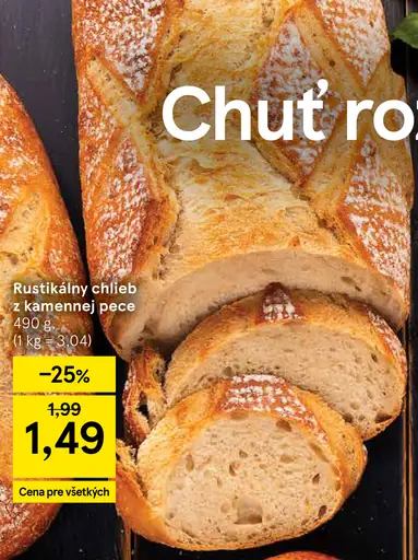 Rustikálny chlieb z kamennej pece