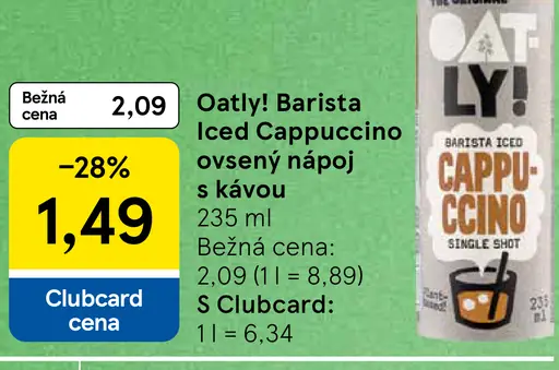 Oatly! Barista Iced Cappuccino ovsený nápoj s kávou