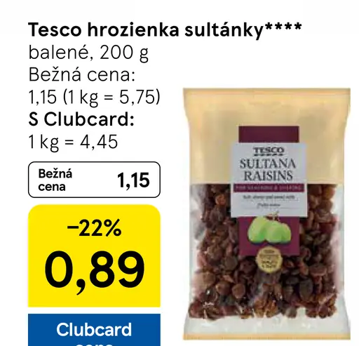 Tesco hrozienka sultánky
