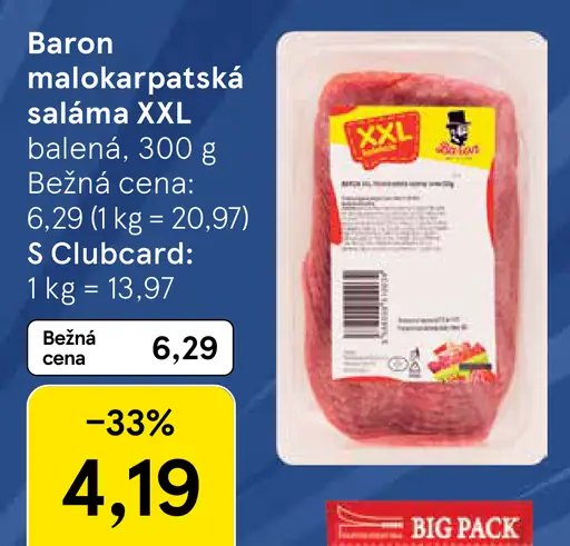 Baron malokarpatská saláma XXL