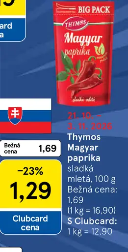 Thymos Magyar paprika sladká - mletá