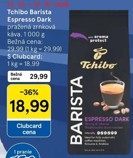 Tchibo Barista Espresso Dark pražená zrnková káva