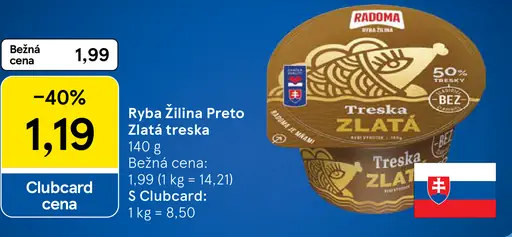 Ryba Žilina Treska Zlatá