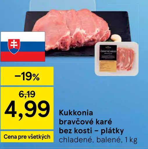 Kuk kônia bravčové karé bez kosti – plátky