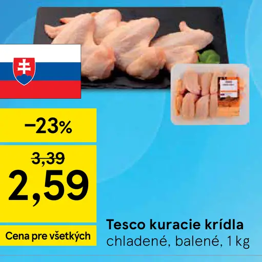 Tesco kuracie krídla