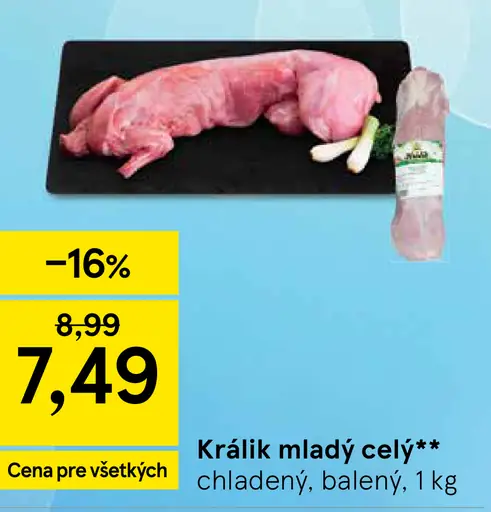 Králik mladý celý