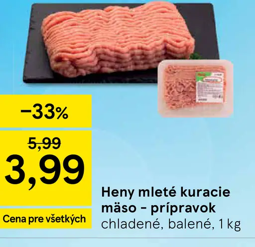 Heny mleté kuracie mäso – pripr avok