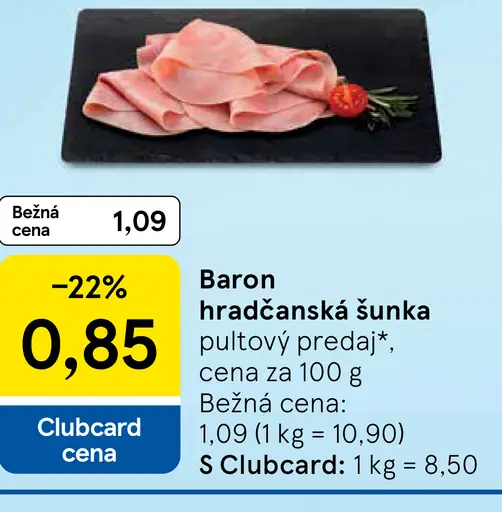 Baron hradčanská šunka