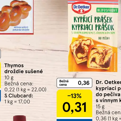 Dr. Oetker Kypriaci prášok do pečiva s vínnym kameňom