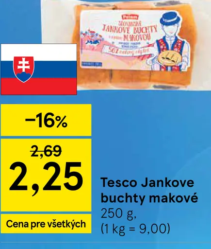 Tesco Jankove buchty makové