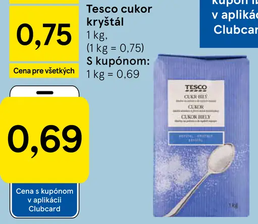 Tesco cukor kryštál