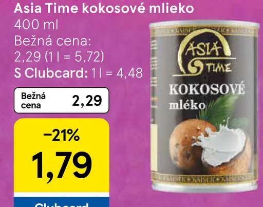 Asia Time kokosové mlieko