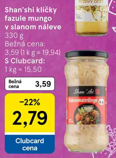 Shan'shi Klíčky fazule mungo v slanom náleve