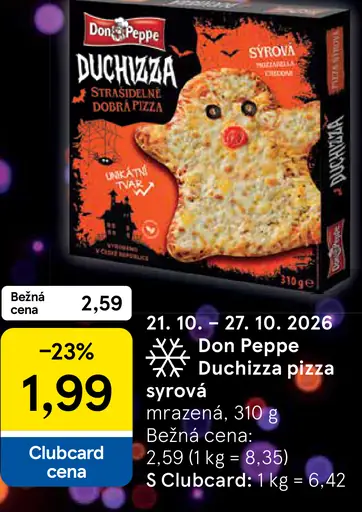 Don Peppe Ducháčik strašidelné dobrodružstvo syrová mrazená pizza