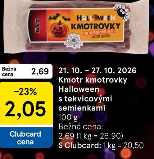 Kmotroty Halloween s tekvicovými semienkami