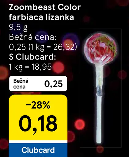 Zoombeast Color farbiaca lízanka
