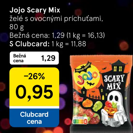 JOJO Scary mix, želé s ovocnými príchuťami