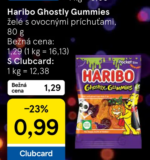 Haribo Ghostly Gummies želé s ovocnými príchuťami