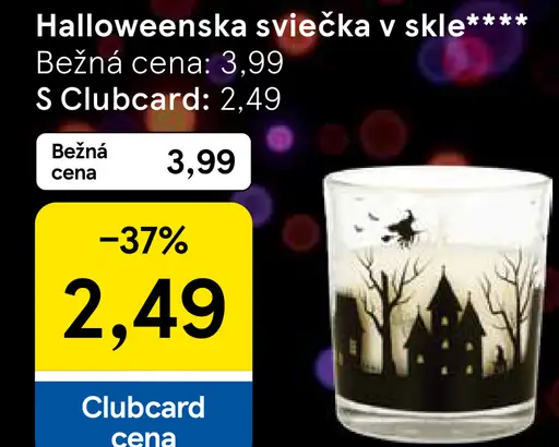 Halloweenska sviečka v skle