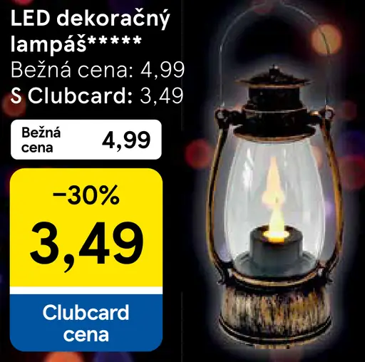 LED dekoračný lampáš