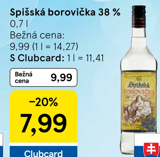 Spišská borovička 38%