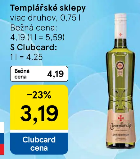 Templářske sklepy víno