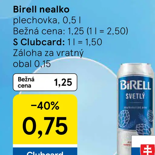 Birell nealko plechovka