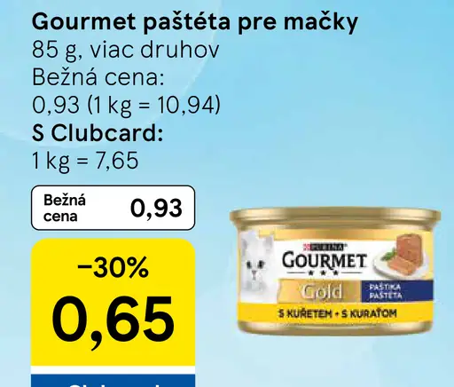 Gourmet jemná paštéta pre mačky