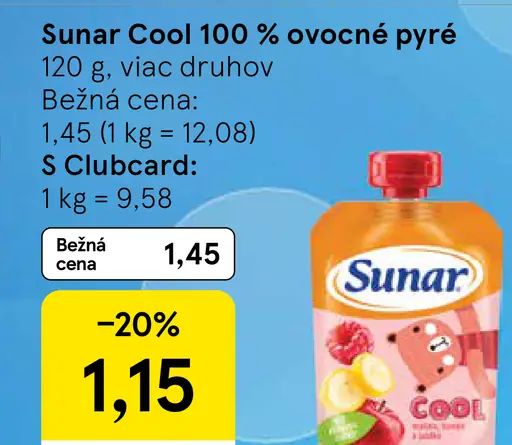 Sunar Cool 100 % ovocné pyré