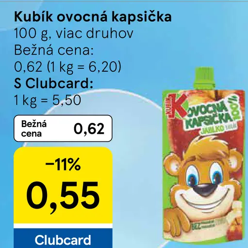Kubík ovocná kapsička
