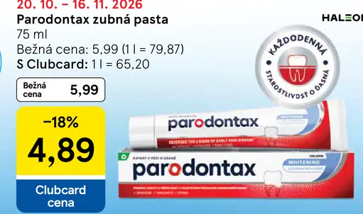 Parodontax zubná pasta