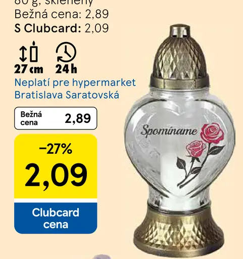 Náhrobná sviečka s obrázkom, viac druhov