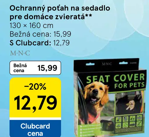 MNC ochranný poťah na sedadlo pre domáce zvieratá