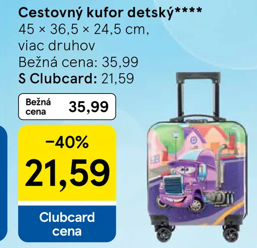 Cestovný kufor pre deti