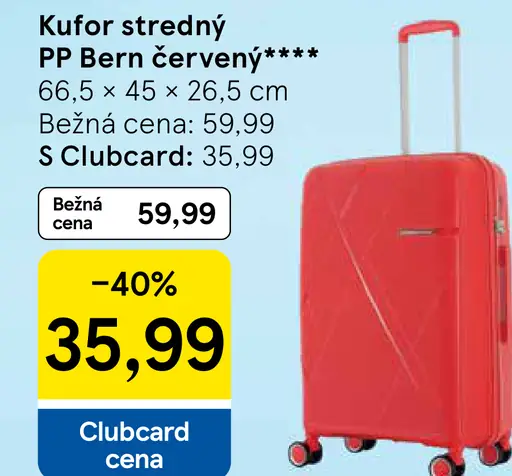Kufor stredný PP Bern červený