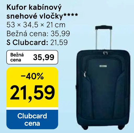 Kufor kabínový snehové vločky