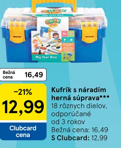 Kufrík s náradím, herná súprava