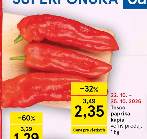 Tesco paprika kápia
