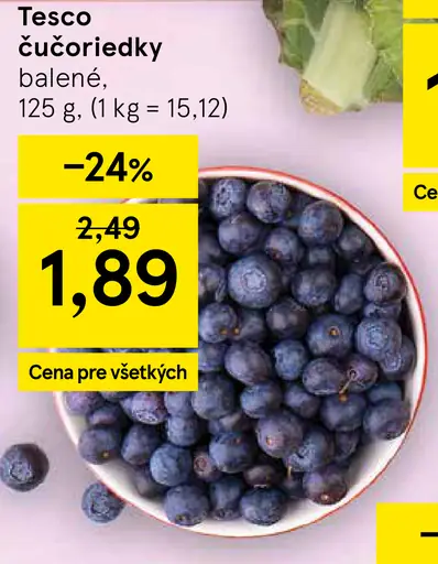 Tesco čučoriedky