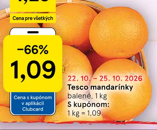 Tesco mandarínky