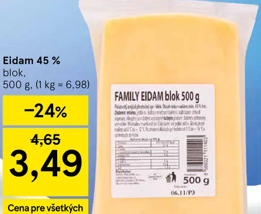 Eidam 45 % blok