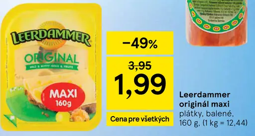 Leerdammer originál maxi plátky