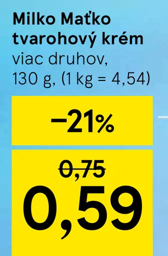 Milko Matko Tvarohový krém