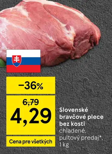 Slovenské bravčové karé bez kosti