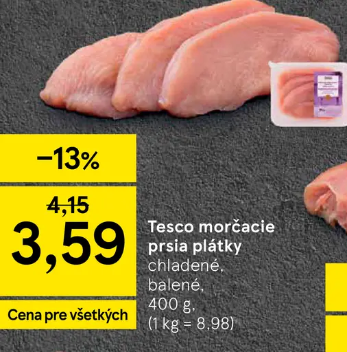 Tesco morčacie prsia plátky