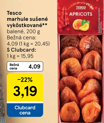 Tesco marhule sušené vykôstkované